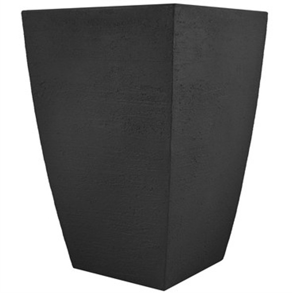 Tusco 19" Modern TallSquare Planter Black