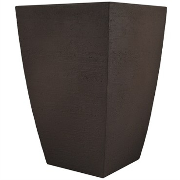 Tusco Products Modern Collection Tall Square Planter Espresso - 16in x 16in x 23in H