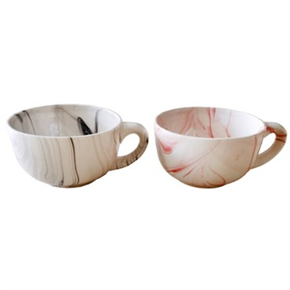 Very Cool Stuff Ceramic Marbled Teacup Planter 8in Diam, 8/pk