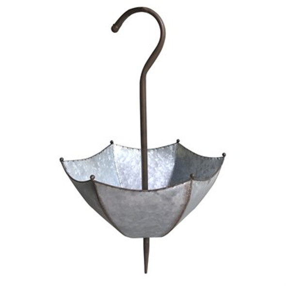 Very Cool Stuff Galvanized Umbrella Hanging Planter 13in Diam