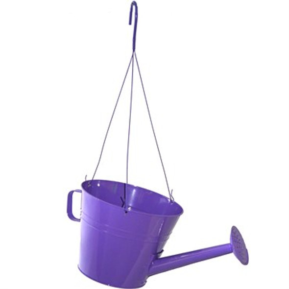 Very Cool Stuff Hanging Watering Can Planter Key West Assortment: Coral, Turquoise, Lime & Lilac - 10in Diam