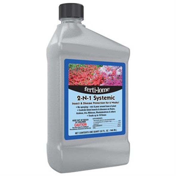 VPG fertilome 2-N-1 Systemic 32oz Concentrate - Treats 16 Roses or 200sq ft