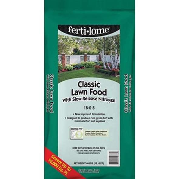 VPG fertilome Classic Lawn Food 16-0-8 40lb - Covers up to 10,000sq ft