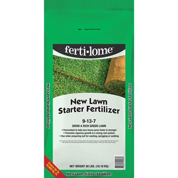 VPG fertilome New Lawn Starter Fertilizer 9-13-7 40lb - Covers up to 10,000sq ft