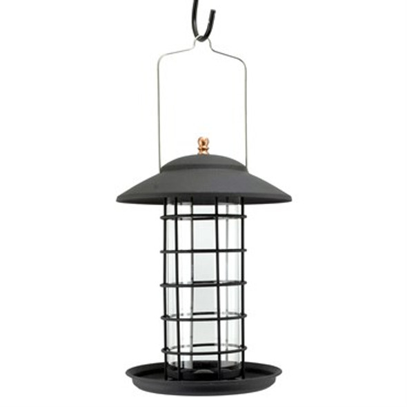 Woodlink Metal & GlassTube Seed Feeder Black