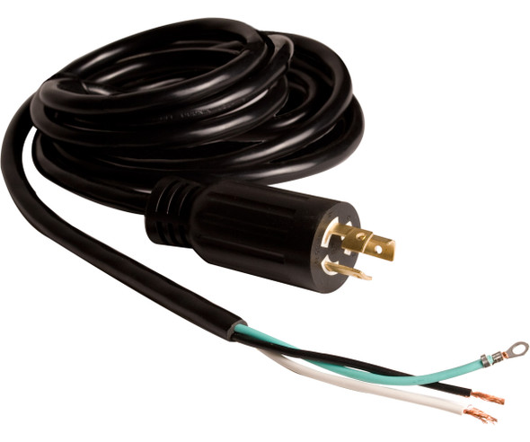 Power Cord, 8', w/4 Stripped Lead, 277V, NEMA L7-15P, AWG 16/3