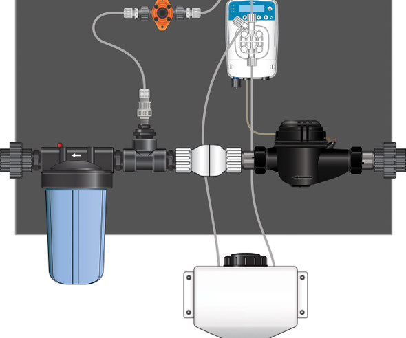 Dilution Solutions Nutrient Delivery System (NDS) Micro-Doser Kit, 1 1/2 in Right to Left (Hi-Flo)