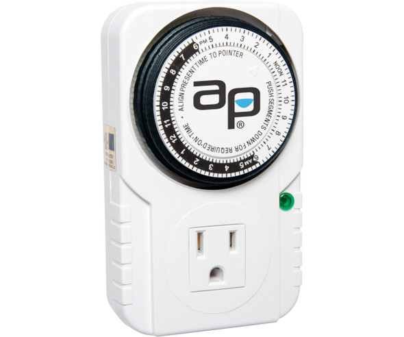 Autopilot Analog Grounded Timer, 1725W, 15A, 15 Minute On/Off, 24 Hour