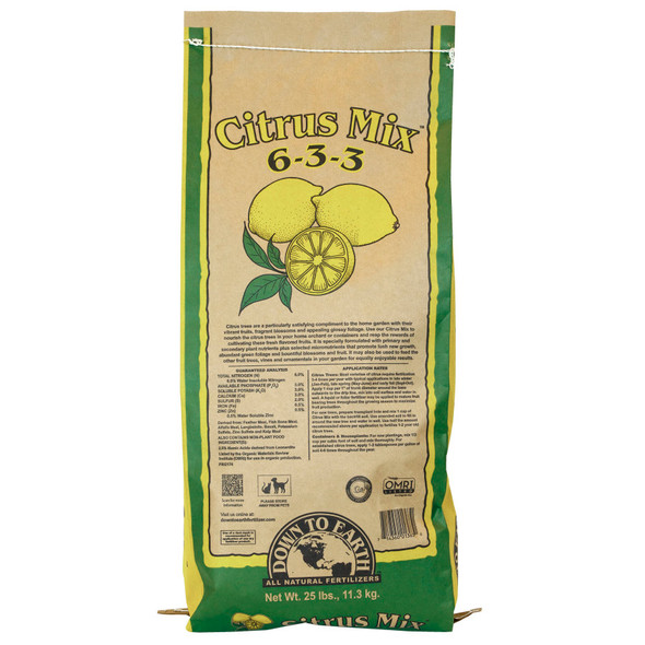 Down To Earth Citrus Mix Natural Fertilizer 6-3-3 OMRI - 25 lb