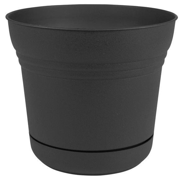 Bloem Saturn Planter - 14 in - Charcoal