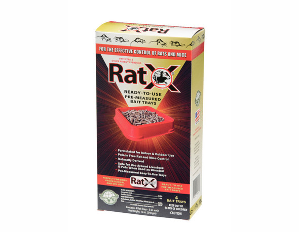 RatX Rat and Mouse Ready to Use Bait Tray - 4 pk