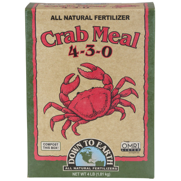 Down To Earth Crab Meal Natural Fertilizer 4-3-0 OMRI - 4 lb