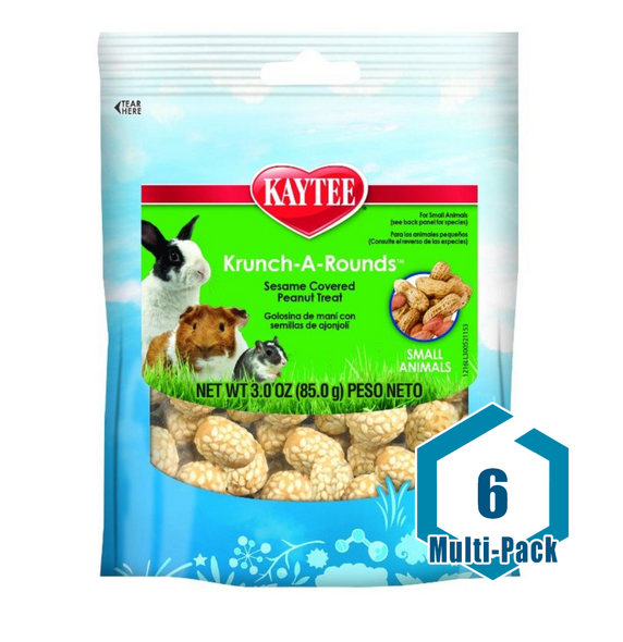 6 Pack: Kaytee Fiesta Krunch-A-Rounds - Small Animals 2 oz