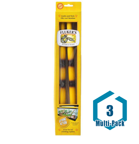 3 Pack: Flukers Spring Loaded Bamboo Bars 2 Pack - (Extendable from 10.5"L - 15"L)