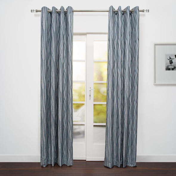 Rialto Jacquard Design Window Curtain Panel Steel 54x95