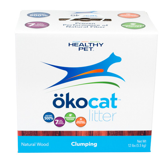 Okocat Litter Natural Wood Clumping Cat Litter - 19.8 lb