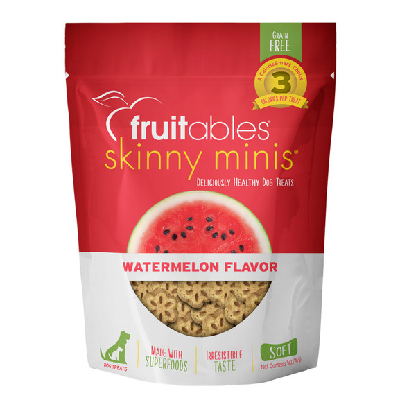 Fruitables Skinny Minis Soft Dog Treats - Watermelon - 5 oz