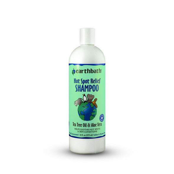 Earthbath Hot Spot Relief Shampoo, Tea Tree & Aloe Vera - 16 oz