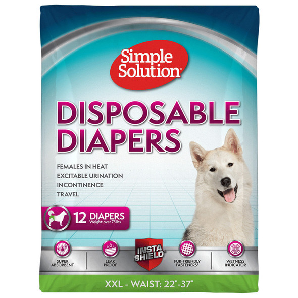 Simple Solution Disposable Diapers - White - XXL