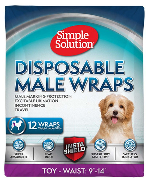 Simple Solution Disposable Male Wraps - White - XS