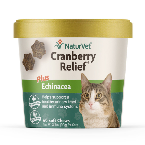 NaturVet Cranberry Relief Plus Echinacea Cat Soft Chew - 60 ct