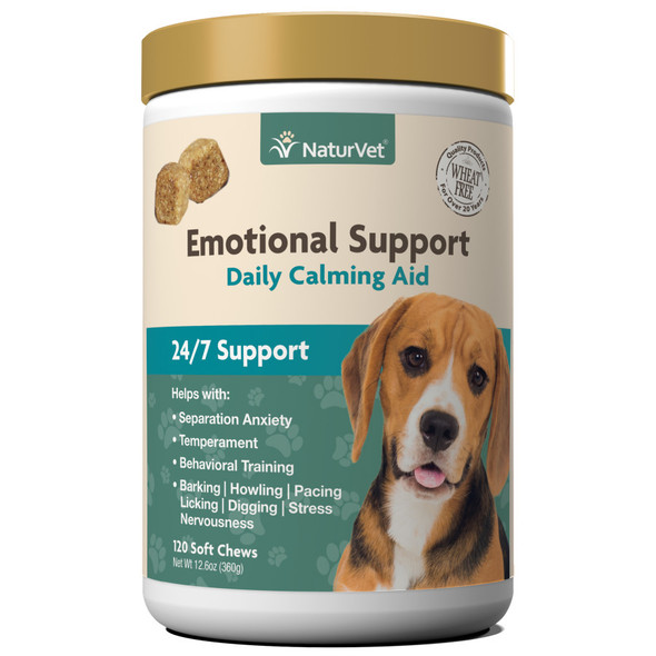 NaturVet Emotional Support Long Term Daily Calming Aid - 120 ct