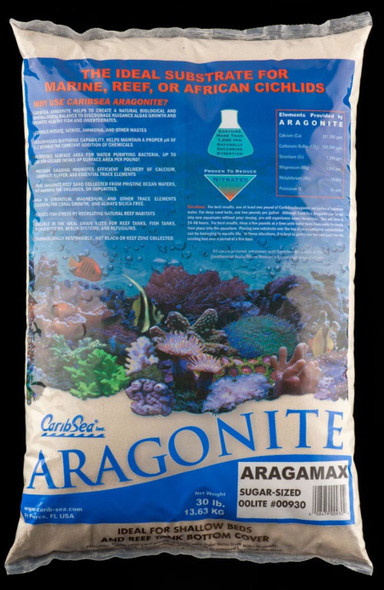 CaribSea Aragamax Sugar-Sized Dry Aragonite Sand - 30 lb