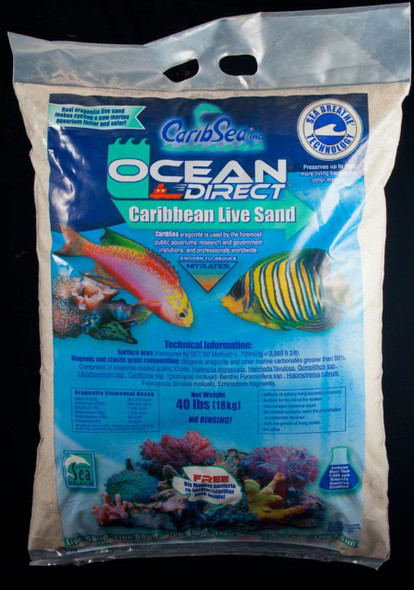 CaribSea Ocean Direct Live Original Grade Aquarium Sand - 40 lb