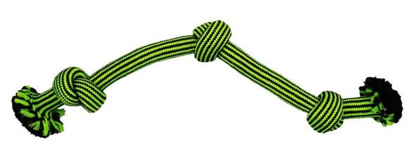 Jolly Pet Knot-n-Chew Dog Toy - 3 Knots - Black - 1343