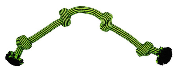 Jolly Pet Knot-n-Chew Dog Toy - 4 Knots - Black - 1443