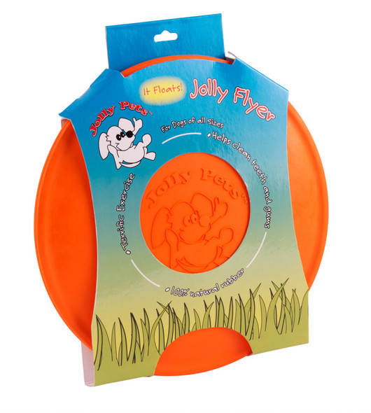 Jolly Pet Jolly Flyer Floating & Flying Dog Toy - Orange - LG