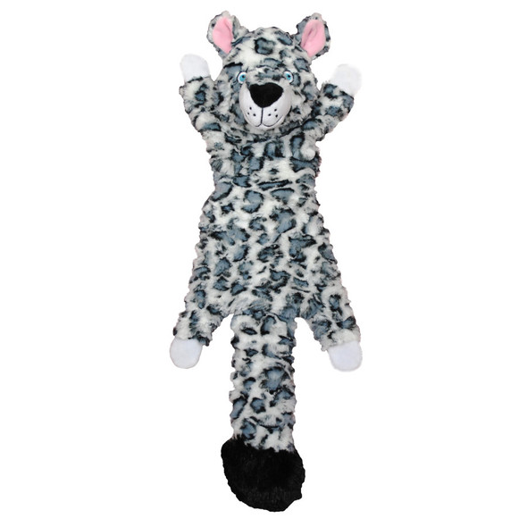 Jolly Pet Fat Tail Stuffed Snow Leopard Dog Toy - SM