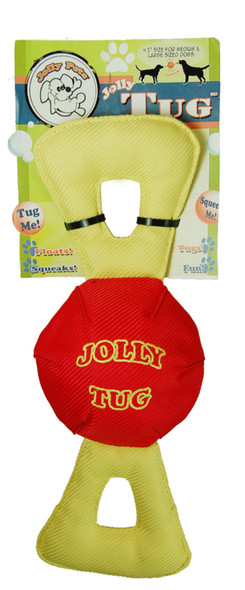 Jolly Pet Jolly Tug Durable Squeaking Dog Toy - Assorted - MD