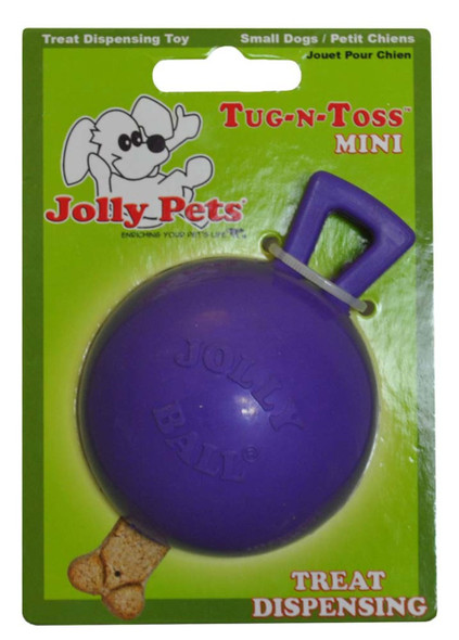 Jolly Pet Tug-n-Toss Mini Dog Toy - Purple - 4 in