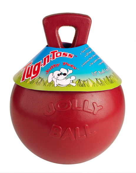 Jolly Pet Tug-n-Toss Dog Toy - Red - 6 in