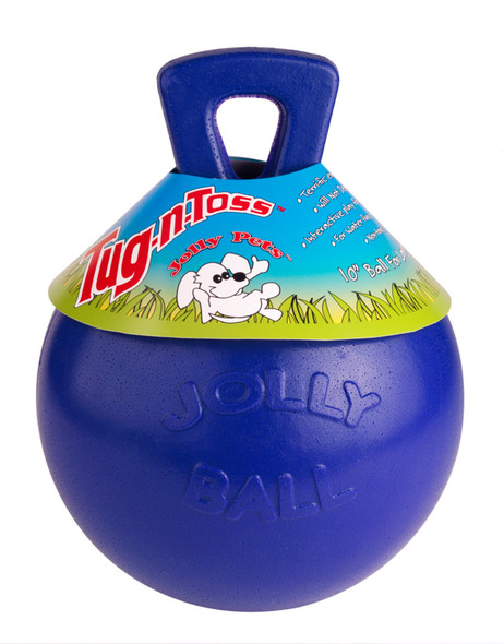 Jolly Pet Tug-n-Toss Dog Toy - Blue - 10 in