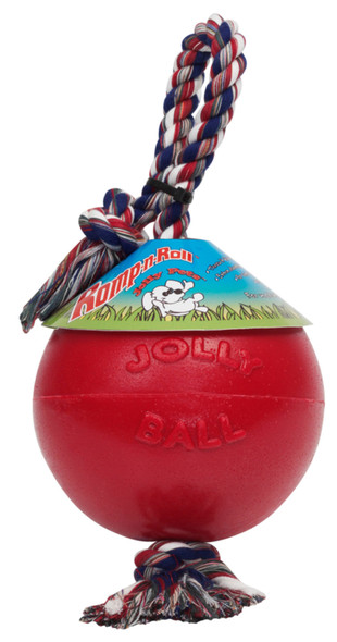 Jolly Pet Romp-n-Roll Dog Toy Durable - Red - MD