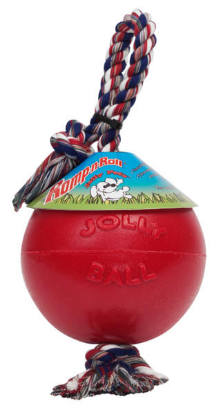 Jolly Pet Romp-n-Roll Dog Toy Durable - Red - LG