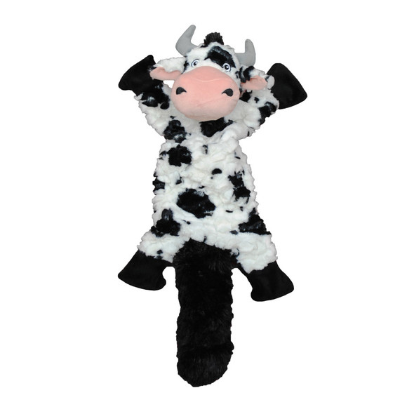 Jolly Pet Fat Tail Stuffed Cow Dog Toy - SM