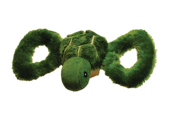 Jolly Pet Tug-a-Mals Turtle Dog Toy - Green - SM