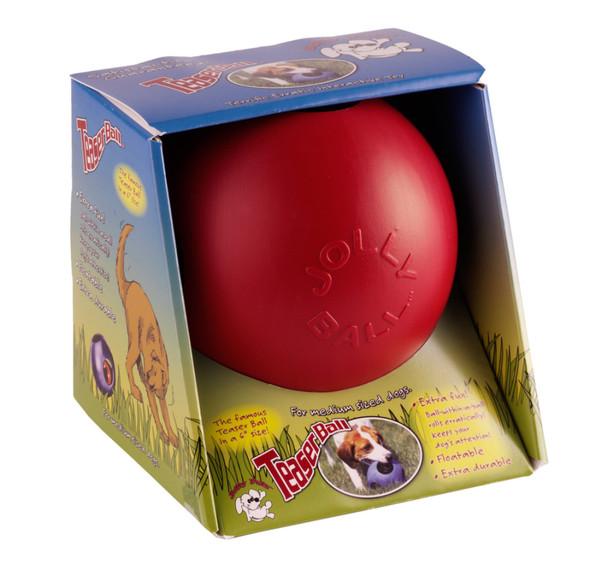 Jolly Pet Teaser Ball Dog Toy - Red - MD