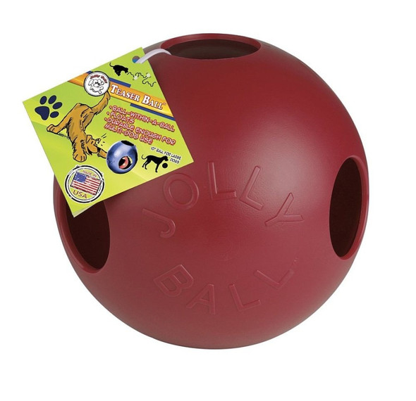 Jolly Pet Teaser Ball Dog Toy - Red - XL