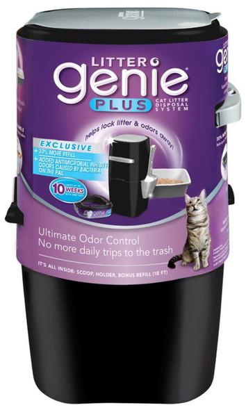 Litter Genie Plus Cat Litter Disposable System - Black - Plus