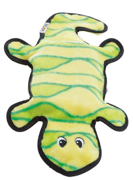 Outward Hound Invincibles Dog Toy Gecko 4 Squeakers Yellow/Green - LG