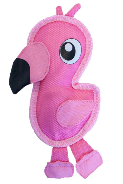 Outward Hound Invincibles Dog Toy Fire Biterz Flamingo - SM