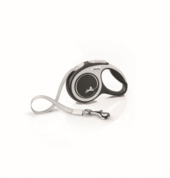 Flexi New Comfort Retractable Tape Dog Leash - Grey - 10 ft