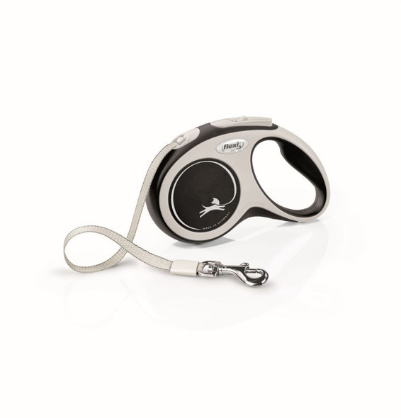 Flexi New Comfort Retractable Tape Dog Leash - Grey - 16 ft - 0630