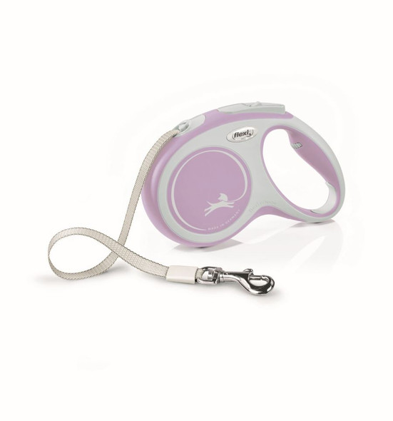 Flexi New Comfort Retractable Tape Dog Leash - Pink - 16 ft