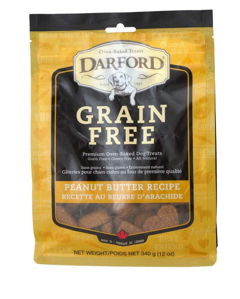 Darford Grain Free Dog Biscuits Peanut Butter Recipe - 12 oz