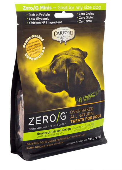 Darford Zero/G MINIS Oven Baked Dog Treats Roasted Chicken Recipe - Mini